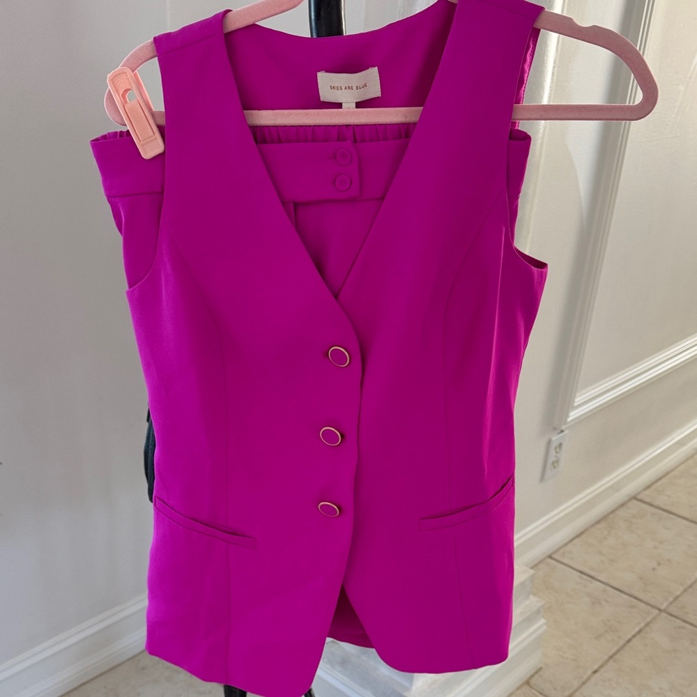 Bright Magenta 2 piece outfit